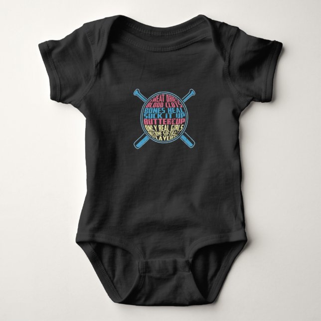 Softball Baby Bodysuit (Front)