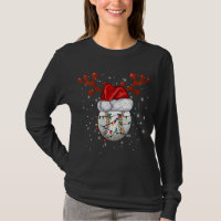 Softball Balls Christmas Funny Santa Hat Reindeer
