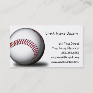 Softball Baseball Business Cards