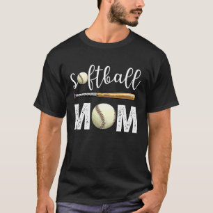 Softball Baseball Mom coll Mother's Day Softball T-Shirt