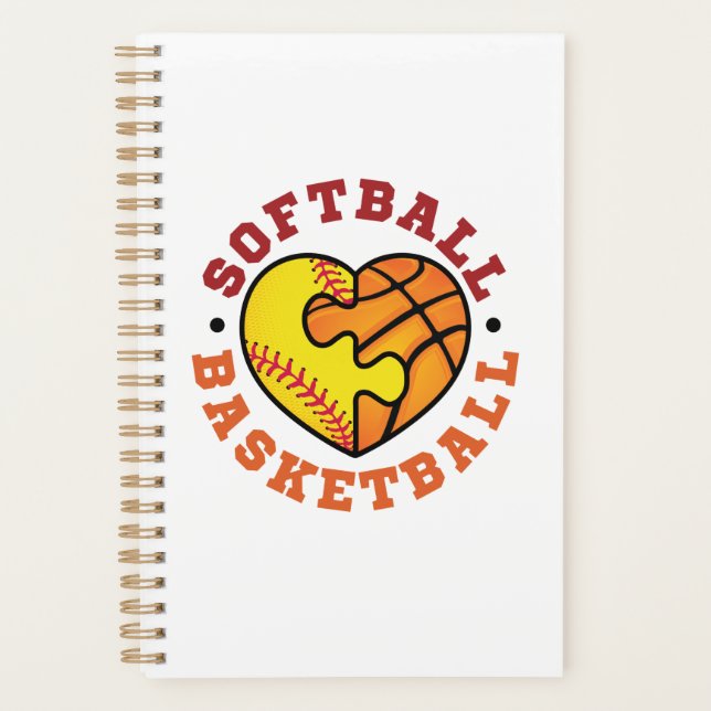 Softball Basketball Heart Planner (Front)