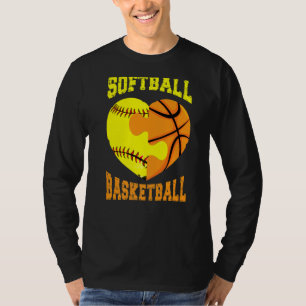 Softball Basketball Sports Heart Activity Hobby F T-Shirt