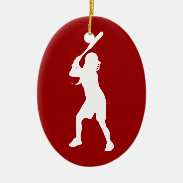 Softball Batter Ornament (Front)