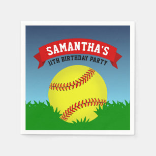 Softball Party Supplies Zazzle Co Nz