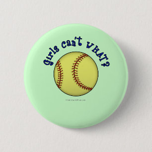 Softball-Blue 6 Cm Round Badge