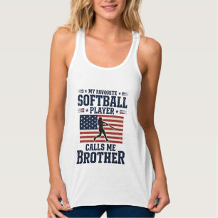 Softball Brother Patriotic Vintage Engraving Shirt