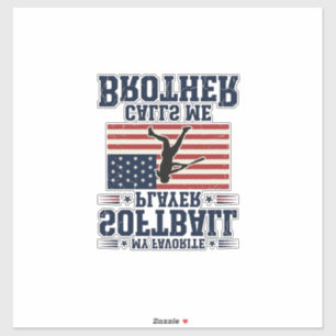 Softball Brother Patriotic Vintage Engraving Shirt