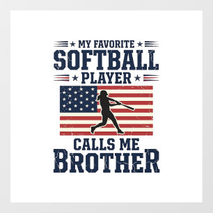 Softball Brother Patriotic Vintage Engraving Shirt