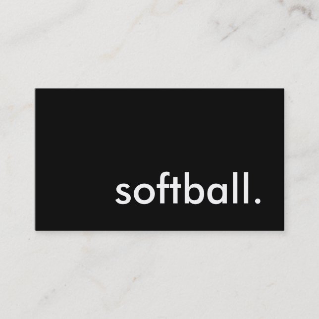 softball. business card (Front)