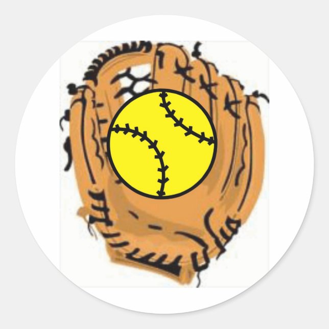 Softball Catcher Classic Round Sticker (Front)