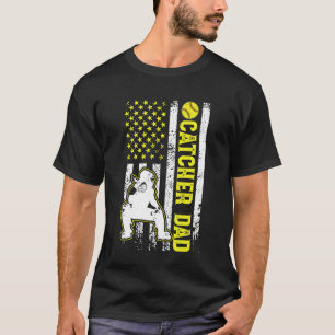 Softball Catcher Dad Of A Softball Catcher Father T-Shirt