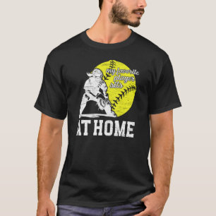Softball Catcher Dad Proud Father Of A Softball Ca T-Shirt