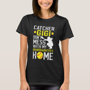 Softball Catcher Gigi Funny Gigi of A Softball Cat T-Shirt