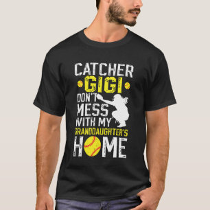 Softball Catcher Gigi Funny Gigi of A Softball Cat T-Shirt