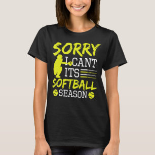 Softball Catcher Girl It's Softball Season T-Shirt