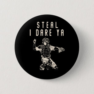 Softball Catcher Kids Funny Baseball Player Humour 6 Cm Round Badge