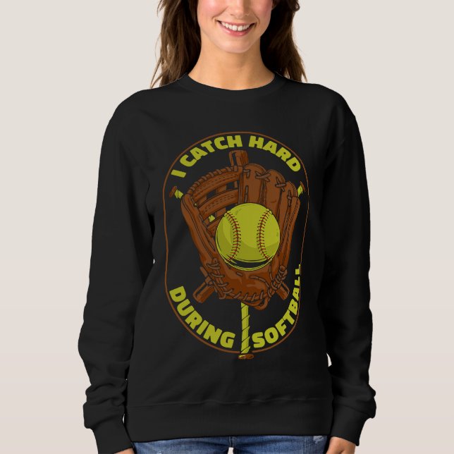 Softball Catcher Pitcher Batter  Softball Sweatshirt (Front)