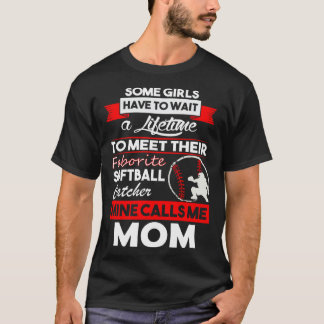 Softball Catcher  Softball Catcher Mine Calls Me M T-Shirt