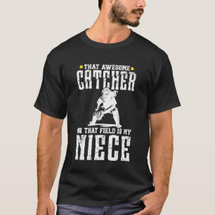 Softball Catcher Uncle Proud Uncle Of A Softball C T-Shirt