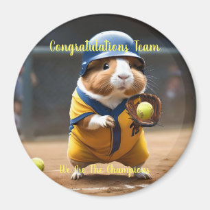 Softball Champion Team Guinea Pig, Winners  Magnet