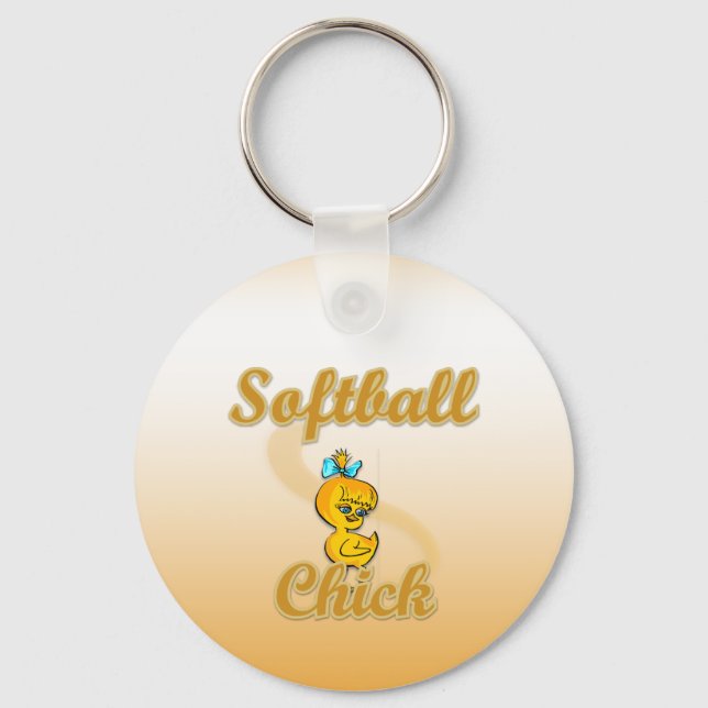 Softball  Chick Key Ring (Front)