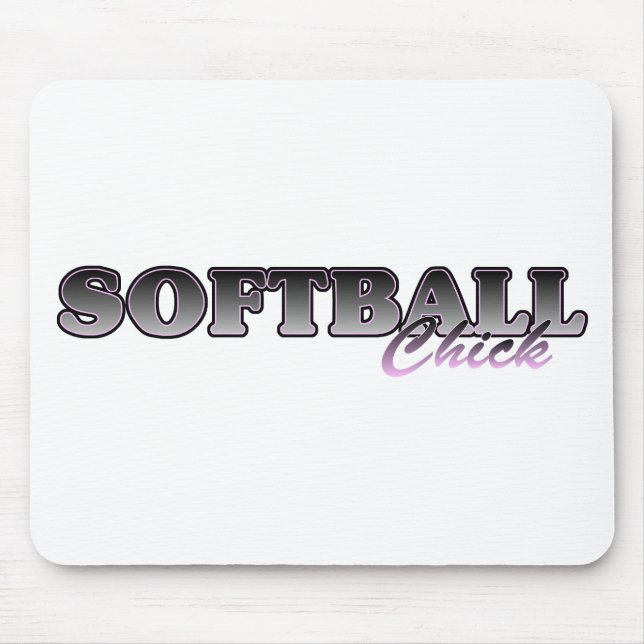 Softball Chick Mouse Pad (Front)