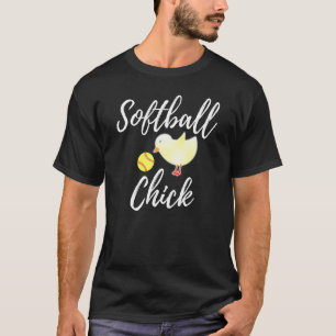 Softball Chick Softball Chicken Lover T-Shirt