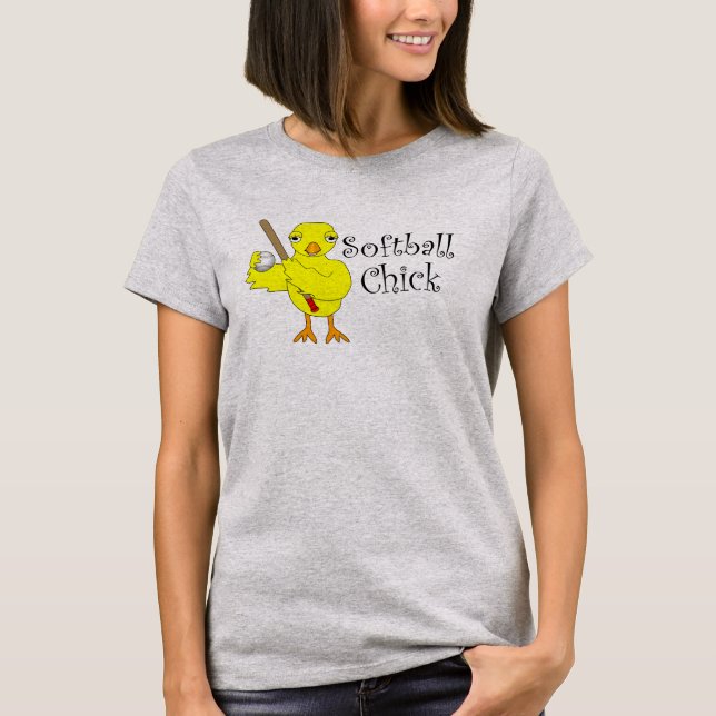 Softball Chick  T-Shirt (Front)