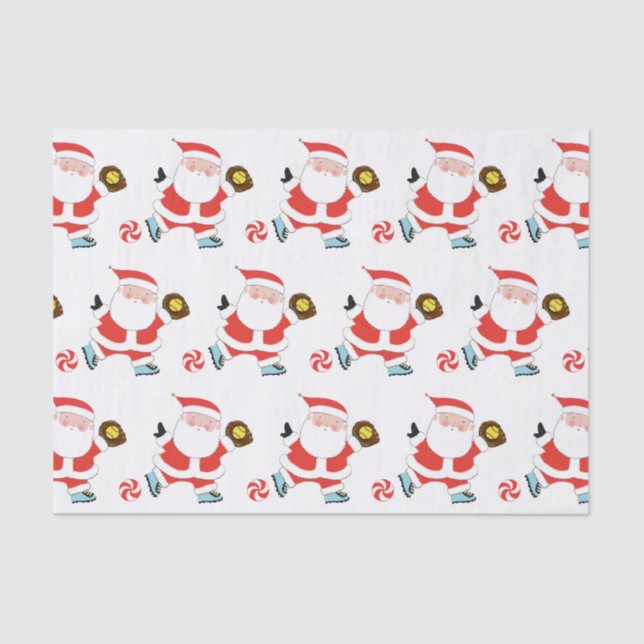 Softball Christmas Gift Tissue Paper (Front)