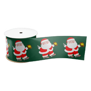 Softball Christmas Satin Ribbon