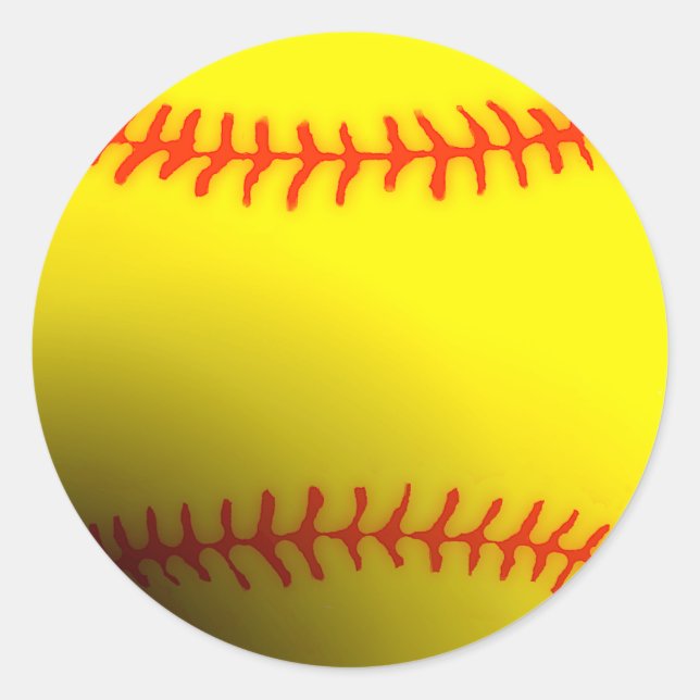 Softball Classic Round Sticker (Front)