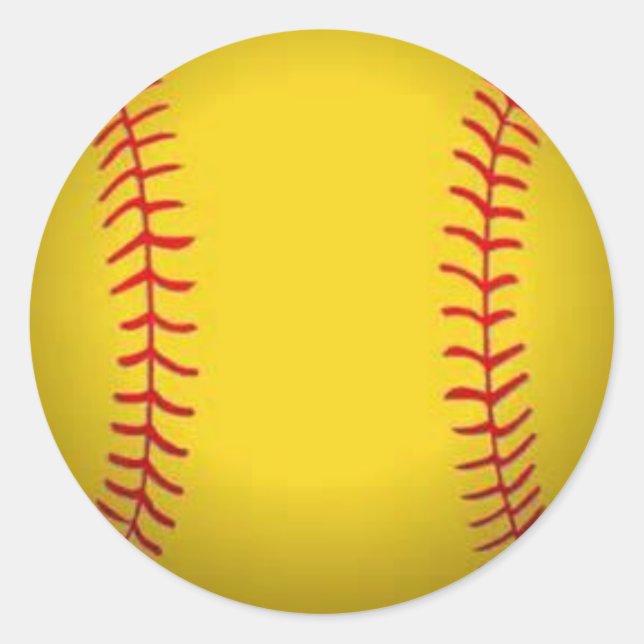 Softball Classic Round Sticker (Front)