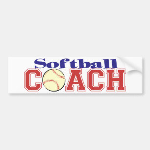 Softball Coach Bumper Sticker