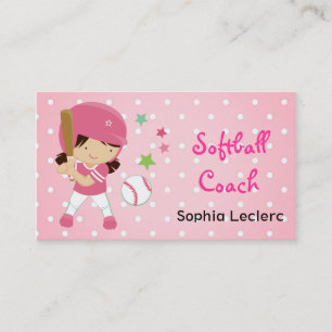 Softball Coach Business Card