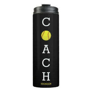 Softball Coach Custom Name Thermal Tumbler