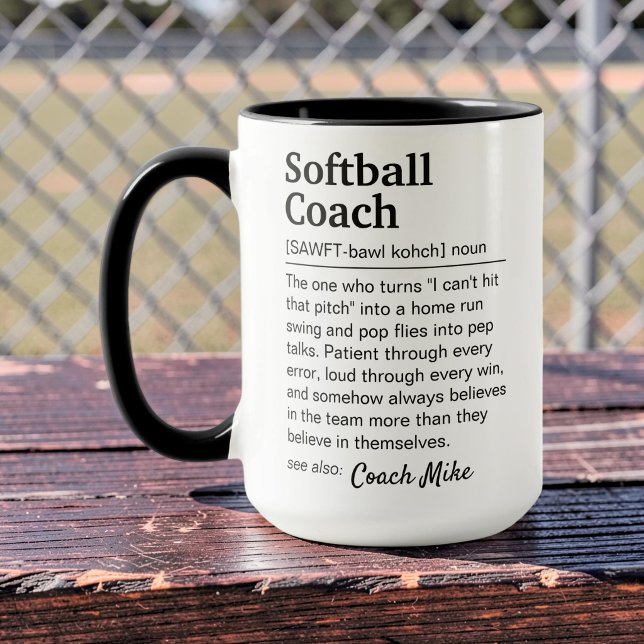 Softball Coach Definition Custom Appreciation Mug (Creator Uploaded)
