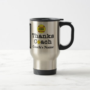 Softball Coach Gift Ideas Personalised Team PHOTO Travel Mug