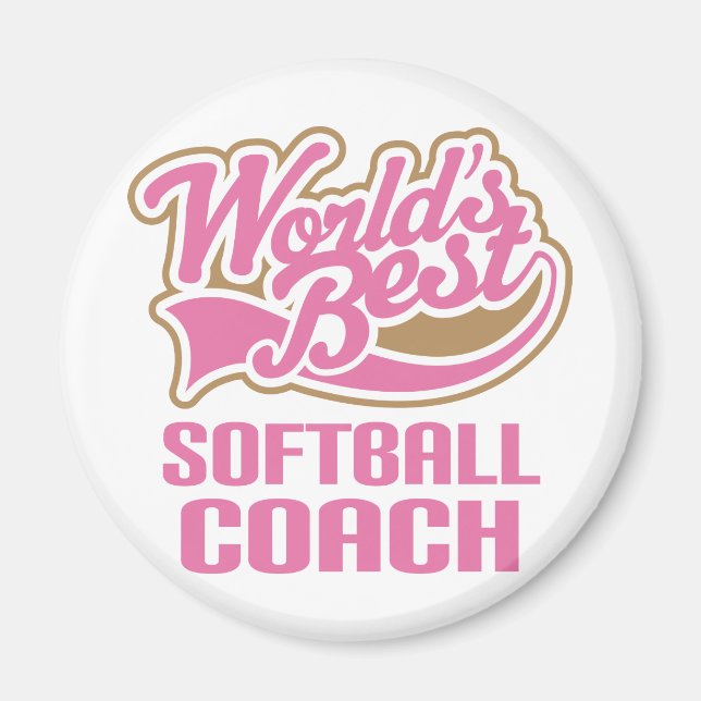 Softball Coach Gift Magnet (Front)