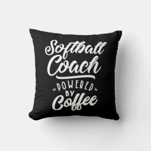 Softball Coach Job Title Gift Cushion