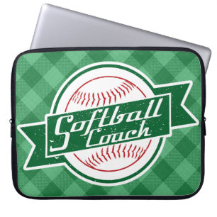 Softball Coach Laptop Sleeve