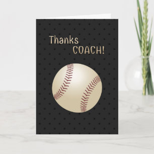 Softball Coach Thank You Card