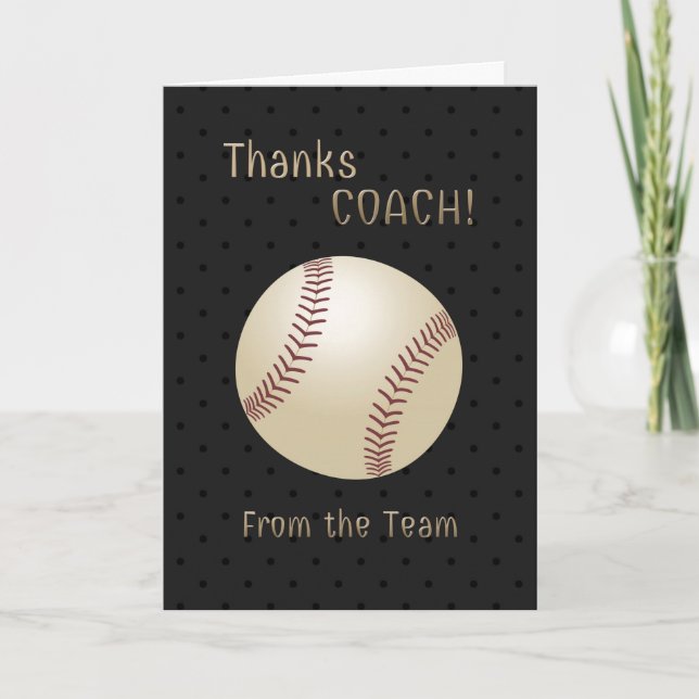 Softball Coach Thank You From the Team (Front)