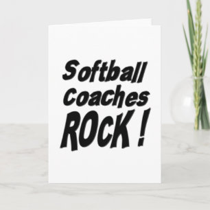 Softball Coaches Rock! Greeting Card