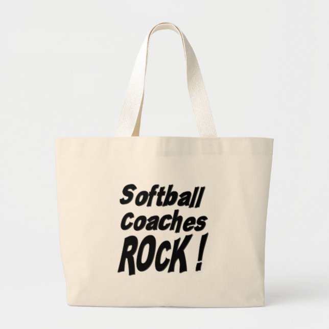 Softball Coaches Rock! Tote Bag (Front)
