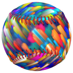 Softball Colourful digital art splashing