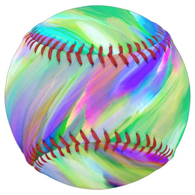 Softball Colourful digital art splashing (Front)