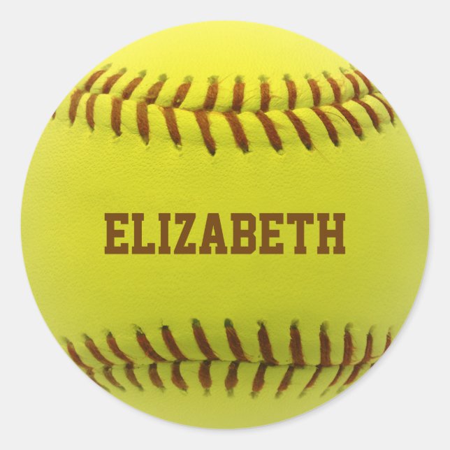 Softball Custom Ball Sticker (Front)