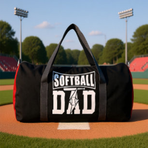 Softball Dad Baseball Legend Bolt Duffle Bag