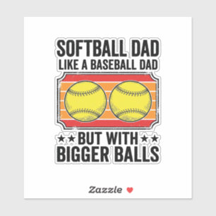 Softball Dad Bigger Balls Vintage Engraving Shirt_