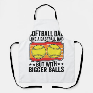 Softball Dad Bigger Balls Vintage Engraving Shirt_ Apron